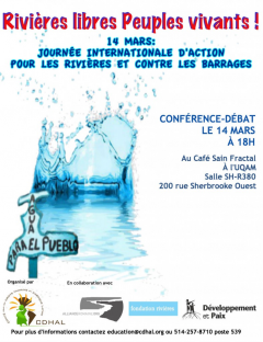 Rivières libres Peuples vivants! Journée internationale d’action pour les rivières et contre les barrages / Archives du CDHAL