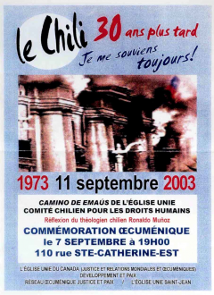 30 ans coup d’Etat Chili 1973 -2003 / Courtoisie du Centre de recherche en imagerie populaire CRIP