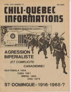 Bulletin Chili-Québec Informations Nº14 Avril 1975 / Courtoisie de Suzanne Chartrand – Comité Québec-Chili