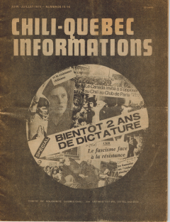Bulletin Chili-Québec Informations Nº15-16 Juin-Juillet 1975 / Courtoisie de Suzanne Chartrand – Comité Québec-Chili