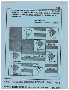 Bulletin Chili-Québec Informations Nº21 Décembre 1976