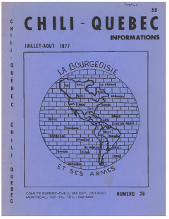 Bulletin Chili-Québec Informations Nº 26 Juillet – Août 1977 / Courtoisie de Suzanne Chartrand – Comité Québec-Chili