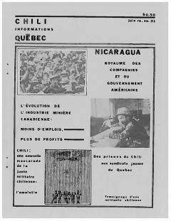 Bulletin Chili-Québec Informations Nº31 Juin 1978
