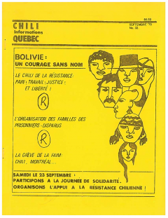 Bulletin Chili-Québec Informations Nº 32 Septembre 1978 / Courtoisie de Suzanne Chartrand – Comité Québec-Chili