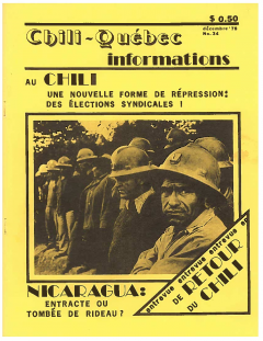 Bulletin Chili-Québec Informations Nº 34 Décembre 1978 / Courtoisie de Suzanne Chartrand – Comité Québec-Chili