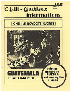 Bulletin Chili-Québec Informations Nº 35 Mars 1979 / Courtoisie de Suzanne Chartrand – Comité Québec-Chili