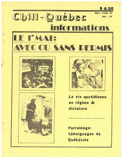 Bulletin Chili-Québec Informations Nº37 Mai – Juin 1979