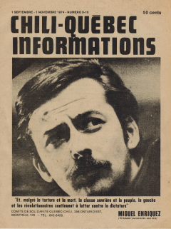 Bulletin Chili-Québec Informations Nº9-10 Septembre – Novembre 1974 / Courtoisie de Suzanne Chartrand – Comité Québec-Chili