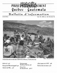 Bulletin d’information PAQG Nº22 Janvier – Février 2000 / Courtoisie du Projet Accompagnement Québec-Guatemala
