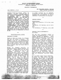 Bulletin d’information PAQG Vol.1 Nº 6 Juin 1995 / Courtoisie du Projet Accompagnement Québec-Guatemala
