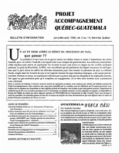 Bulletin d’information PAQG Vol. 5 Nº14 Juin – Juillet – Août 1998 / Bulletin d’information PAQG