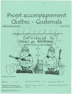 Bulletin PAQG N°28 Avril 2001 / Courtoisie du Projet Accompagnement Québec-Guatemala