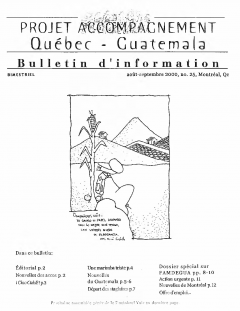 Bulletin d’information PAQG Nº25 Août – Septembre 2000 / Courtoisie du Projet Accompagnement Québec-Guatemala