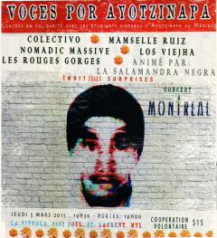 Concert en solidarité avec les 43 faltan d’Ayotzinapa, jeudi le 5 mars 2015