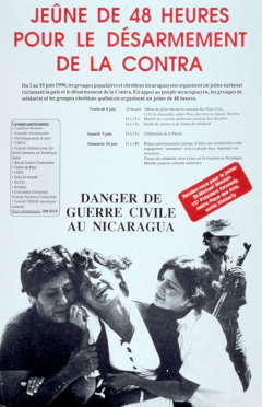 Jeûne de 48 heures pour le désarmement de la Contra, du 1 au 10 juin 1990