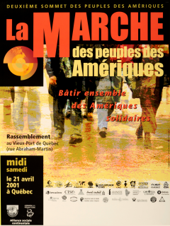 La Marche des peuples des Amériques, 21 avril 2001