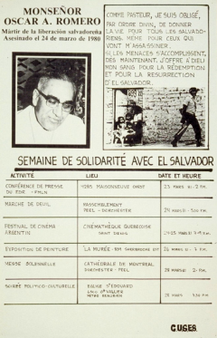 Semaine de solidarité avec El Salvador, 1981