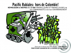 carte postal PASC Pacific Rubiales hors de Colombia