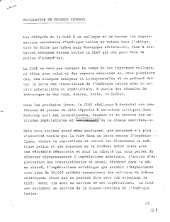 Déclaration de Eduardo Estevez, 21 mars 1980