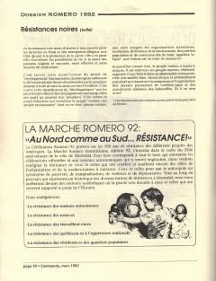 La marche Romero 92. Caminando, vol.12, no.4, p.10, mars 1992