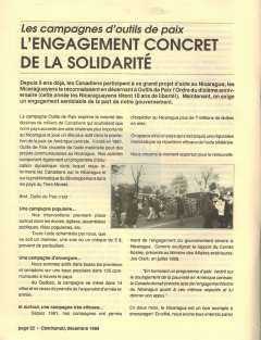 L’engagement concret de la solidarité. Caminando, vol.10, no.4, pp.22-23, décembre 1989
