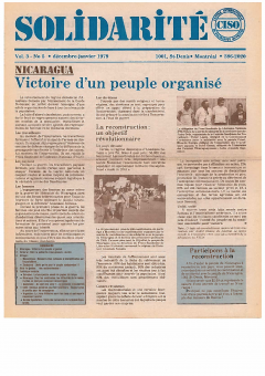 Nicaragua. Victoire d’un peuple organisé. Solidarité, vol.3, no.5, déc.-janv.1979_CISO