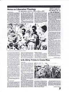 Notes on Liberation Theology and U.S. Dirty Tricks in Costa Rica. El Salvador Alert!, nov. et déc. 1985
