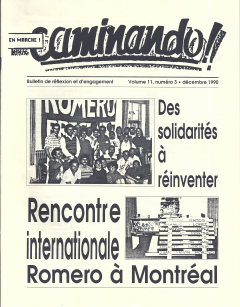 Recontre internationale Romero à Montréal, Caminando, vol.11, no.3, décembre 1990_couverture