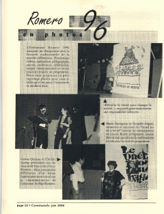 Romero 96 en photos. Caminando, vol.16, no.2, pp.12-13, juin 1996