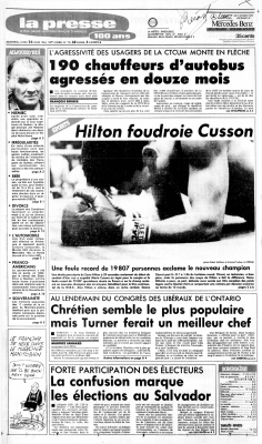 Éléctions au Salvador, La Presse, 26 mars 1984, p. A1-A2