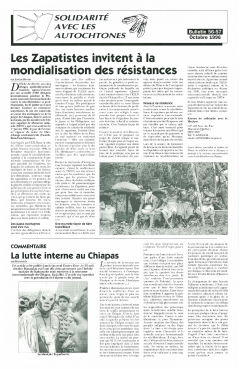 Chiapas. Bulletin de solidarité avec les autochtones, octobre 1996