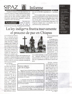 Informe. SIPAZ, vol.4, no.3, août 2001
