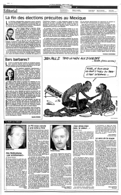 La fin des élections précuites au Mexique. La Presse, 15 août 1994