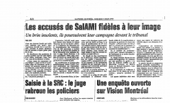 Les accusés de SalAMI fidèles à leur image, La Presse, 3 mars 1999